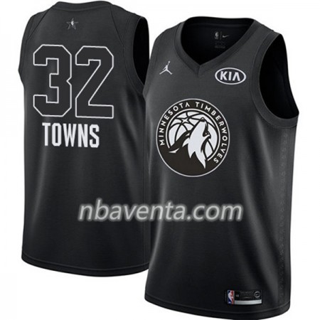 Camiseta Hombre Minnesota Timberwolves Karl Anthony-Towns 32 2018 All Star Jordan Brand Negro Swingman